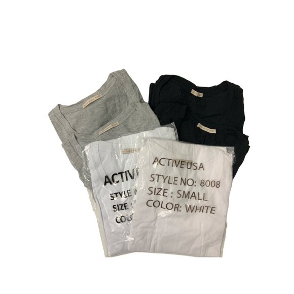 Active Basic Tops - Bundle of 6 Basic Tees